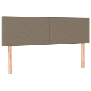 Ottoman säng med madrass och LED-lampor taupe 140x190 cm tyg