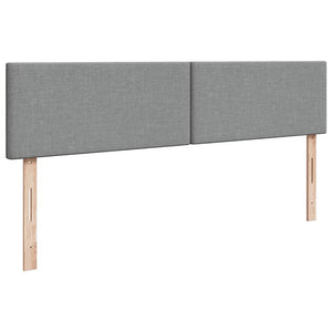 Ottomansk säng med madrass och LED-lampor ljusgrå 180x200cm tyg