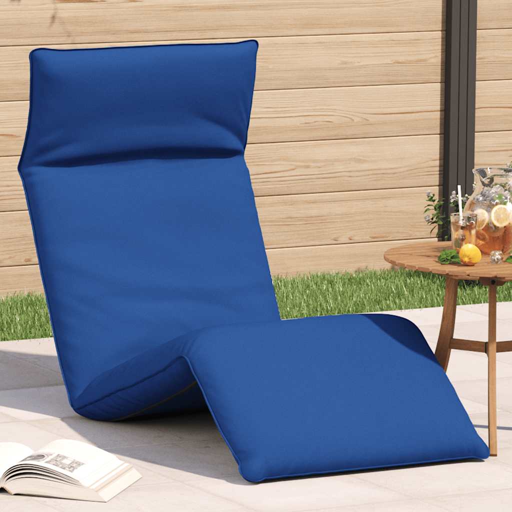 Hopfällbar solstol kungsblå 175x54x8,5 cm oxfordtyg