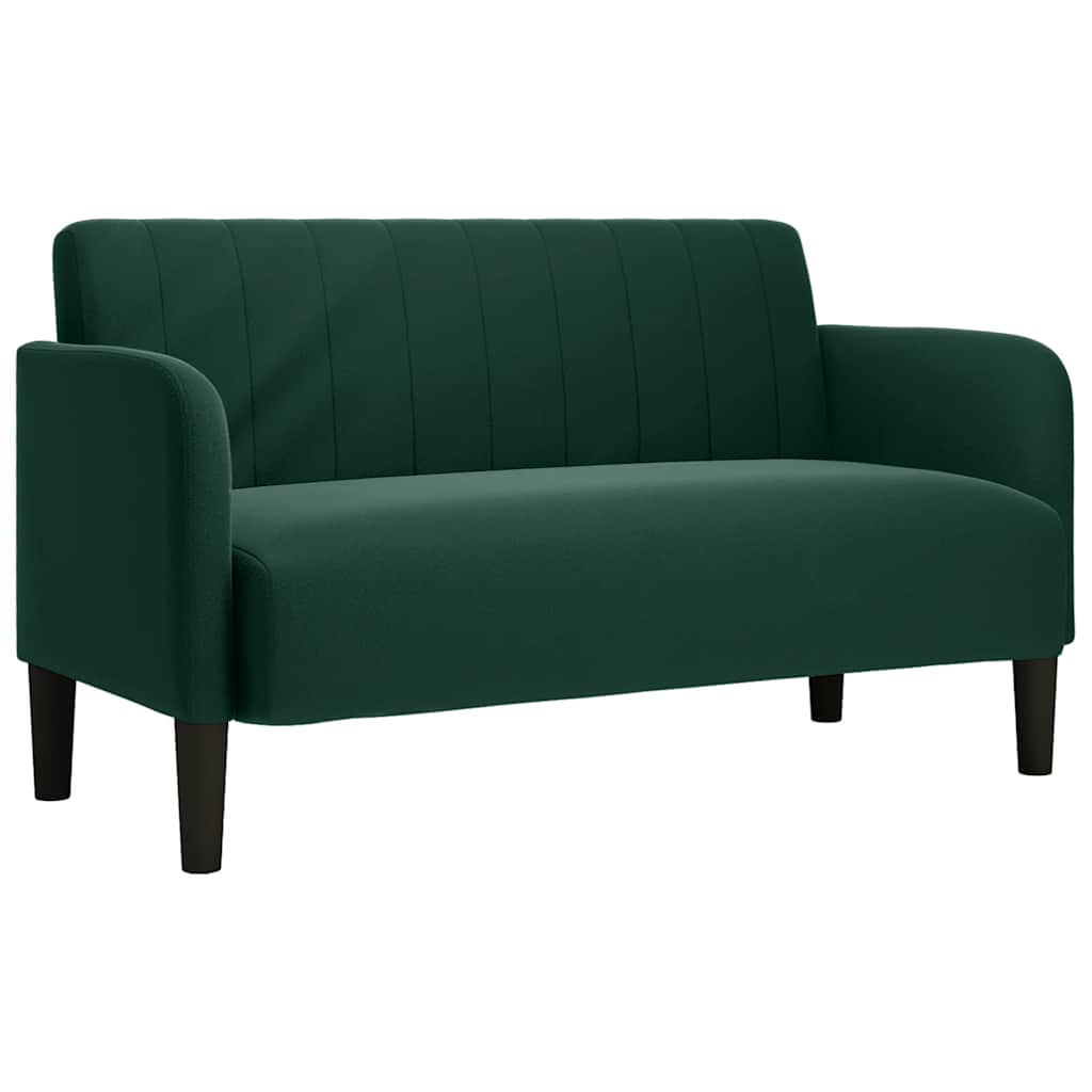 Loveseat soffa mörkgrön 109 cm sammet