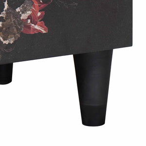 Sängbord med Dörr Svart 40 x 33 x 46 cm Massivt mangoträ