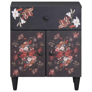 Sängbord Flerfärgsdesign 50 x 33 x 60 cm Massivt mangoträ