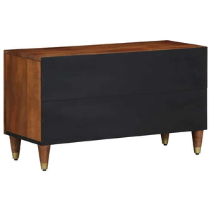 TV-skåp med hylla Honung brun 80 x 33 x 46 cm Massivt mangoträ