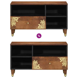 TV-skåp med låda Honung brun 80 x 33 x 46 cm Massivt mangoträ