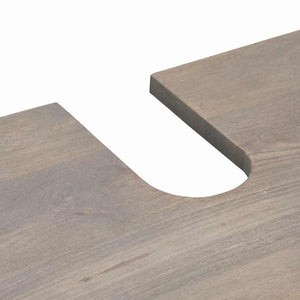 Diskbänksskåp med lagring Grå 62 x 33 x 58 cm Massivt mangoträ