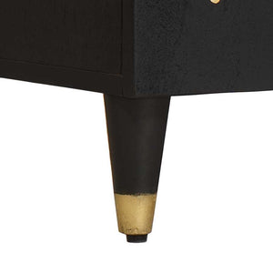 TV-skåp med hylla Svart 105 x 33 x 46 cm Massivt mangoträ