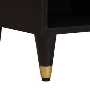 TV-skåp med låda Svart 100 x 33 x 46 cm Massivt mangoträ