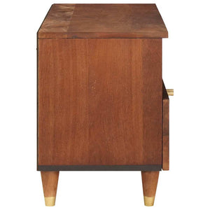 TV-skåp med låda Brun 80 x 33,5 x 46 cm Massivt mangoträ