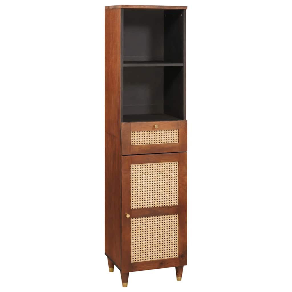 Sideboard med låda Brun 38 x 33,5 x 160 cm Massivt mangoträ