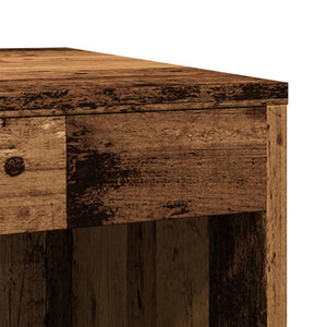 Skåp för kattlåda åldrat trä 47x59x42 cm konstruerat trä