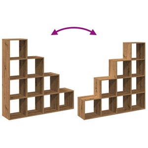 Bokhylla/Rumsavdelare 4 hyllor 131,5x29x131,5cm konstruerat trä