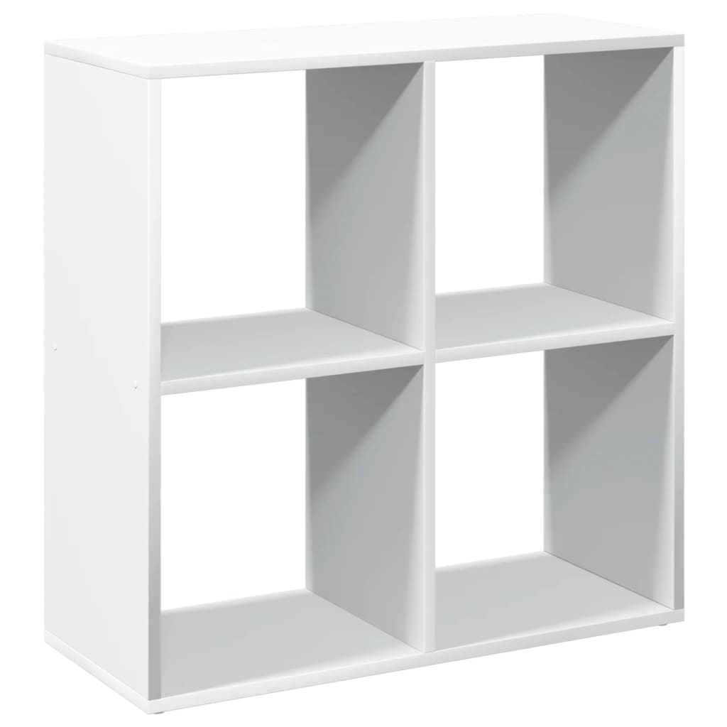 Rumsavdelare bokhylla vit 69,5x29x69,5 cm konstruerat trä