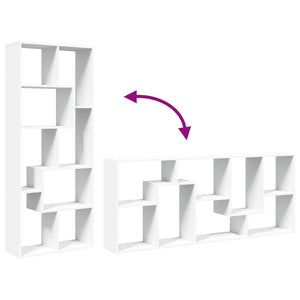 Bokhylla/Rumsavdelare vit 67x25x161,5 cm konstruerat trä