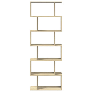 Bokhylla/Rumsavdelare 6 hyllor 70x24x193 cm konstruerat trä