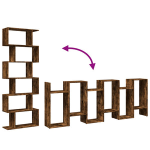 Bokhylla/Rumsavdelare 6 hyllplan 70x24x193 cm konstruerat trä