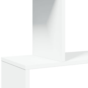 Rumsavdelare bokhylla 4 våningar vit 70x24x129 cm konstruerat trä