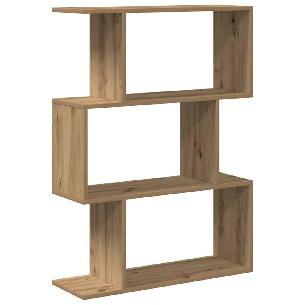 Bokhylla/Rumsavdelare 3 hyllor ek 70x24x97 cm konstruerat trä