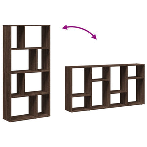 Bokhylla brun ek 60x20x120 cm konstruerat trä