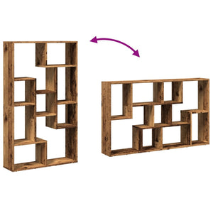 Bokhylla åldrat trä 72x20x120 cm konstruerat trä