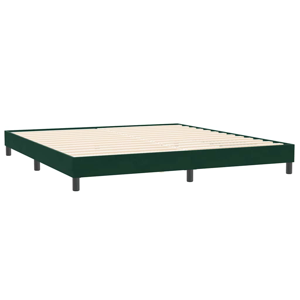 Sängram utan madrass mörkgrön 200x210 cm sammet