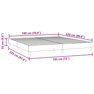 Sängram utan madrass mörkblå 180x220 cm sammet