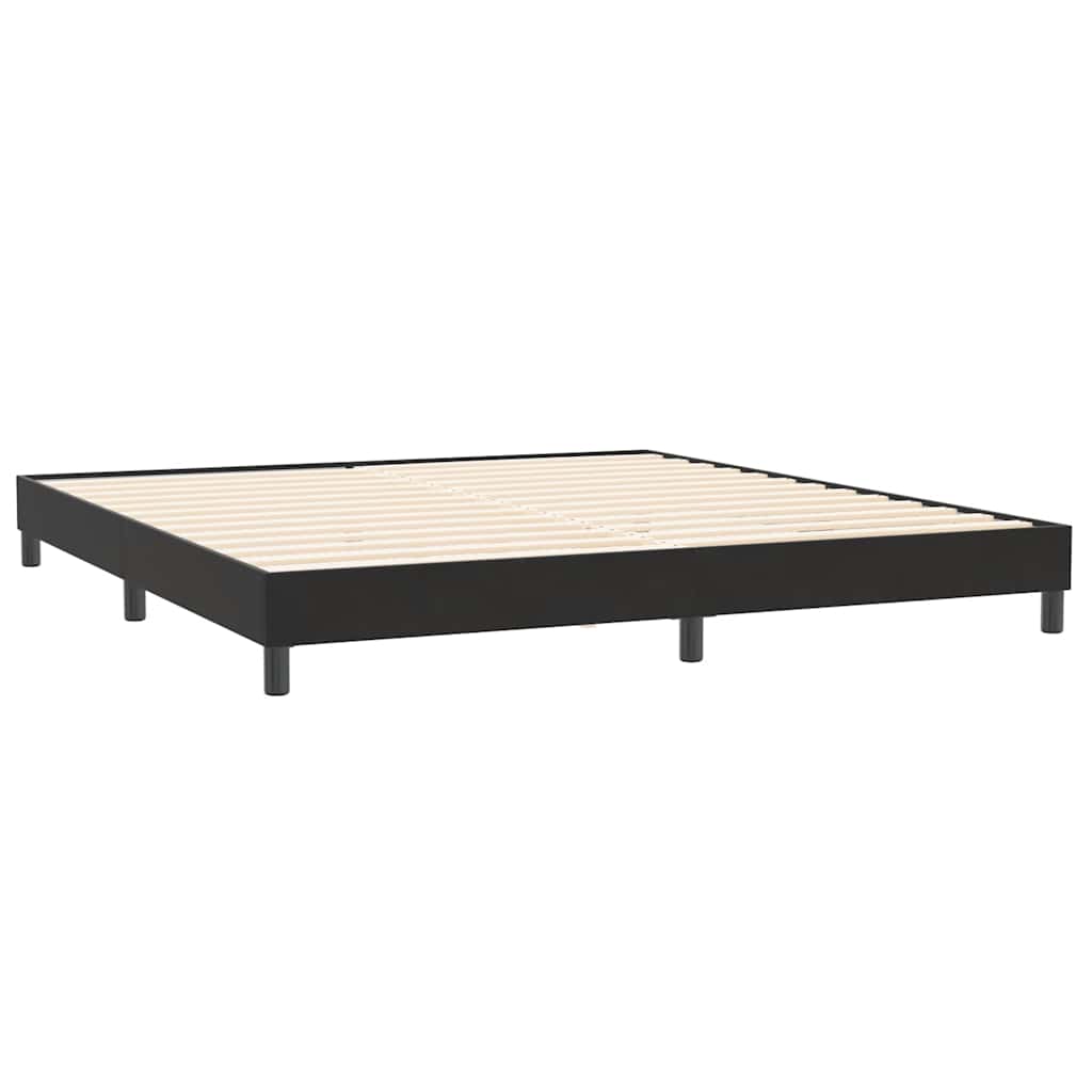 Sängram utan madrass svart 200x220 cm sammet