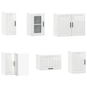 Köksskåpsset Kalmar 11 delar högglans vit konstruerat trä