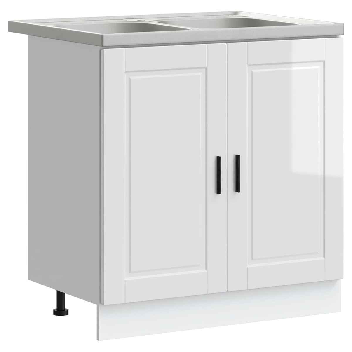 Diskbänksskåp Porto 2 st Vit 80 x 46 x 81,5 cm Konstruerat trä