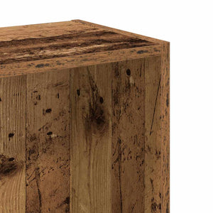 Bokhylla åldrat trä 80x24x76 cm konstruerat trä