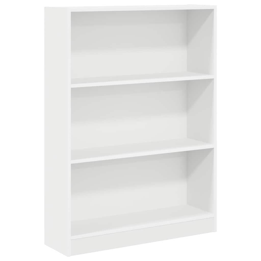 Bokhylla vit 80x24x109 cm konstruerat trä