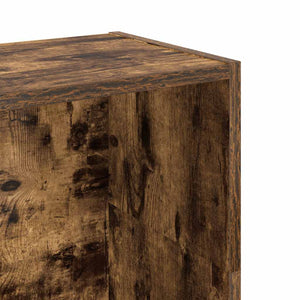 Bokhylla rökfärgad ek 80x24x109 cm konstruerat trä