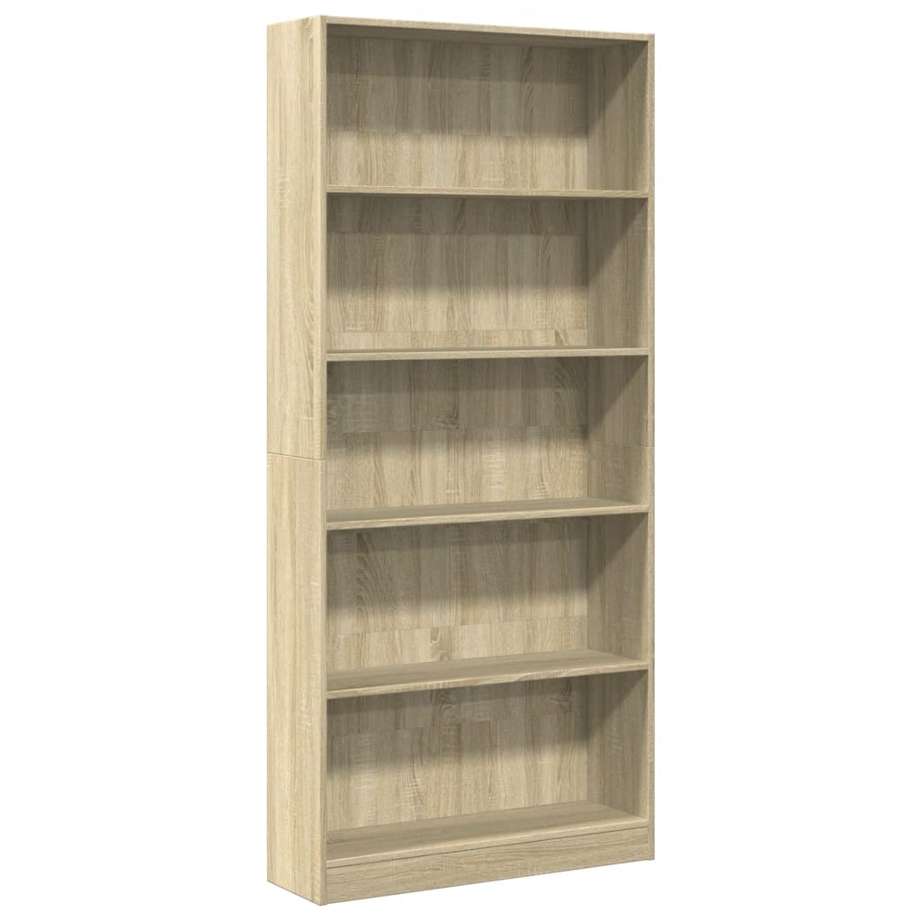Bokhylla Sonoma Ek 80x24x176 cm Konstruerat trä
