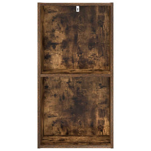 Bokhylla rökfärgad ek 40x30x77 cm konstruerat trä