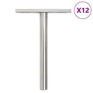 Konsoler för flytande hyllplan 12st osynlig Ø10x100 mm kolstål