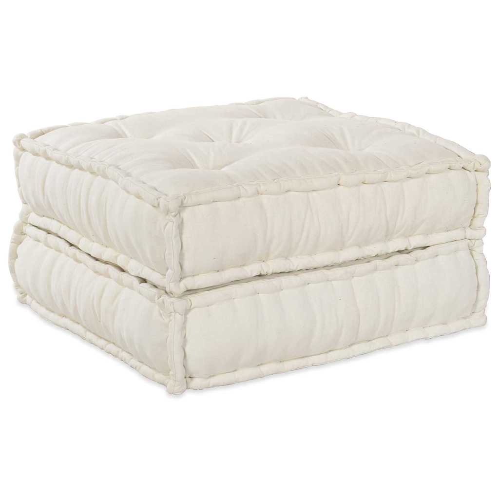 Modulsofa enhet 2 st Tyg Gräddvit 140 x 70 x 36 cm
