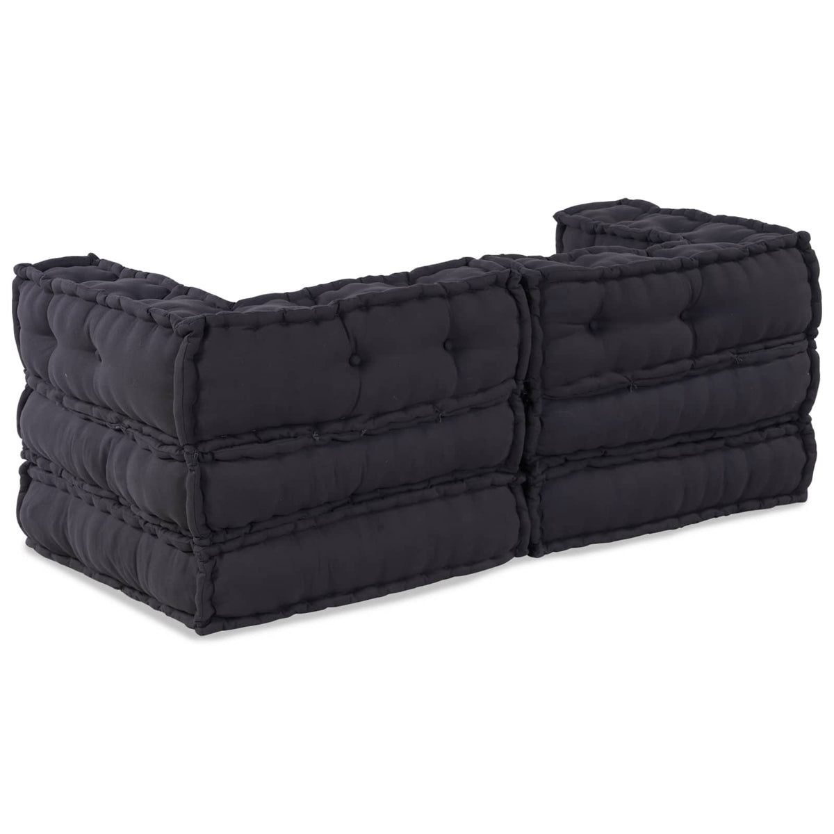 Modulsofa enhet 2 st Tyg Antracit 140 x 70 x 56 cm
