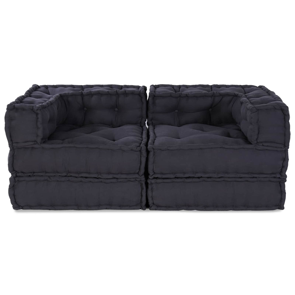 Modulsofa enhet 2 st Tyg Antracit 140 x 70 x 56 cm