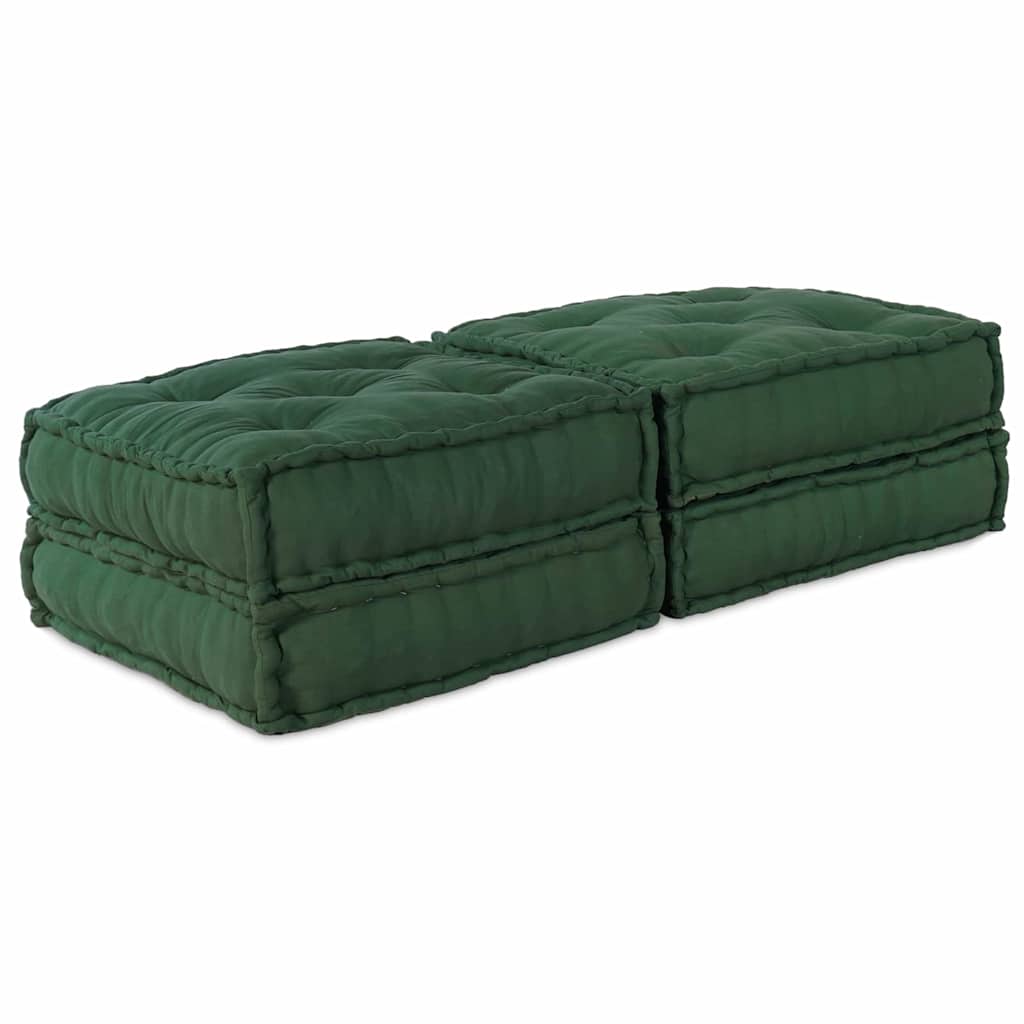Modulsofa enhet 2 st Tyg Grön 140 x 70 x 36 cm