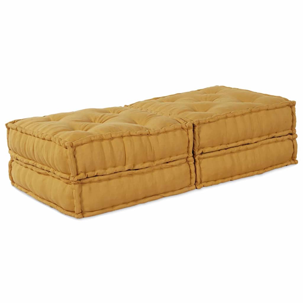 Modulsofa enhet 2 st Tyg Gul 140 x 70 x 36 cm