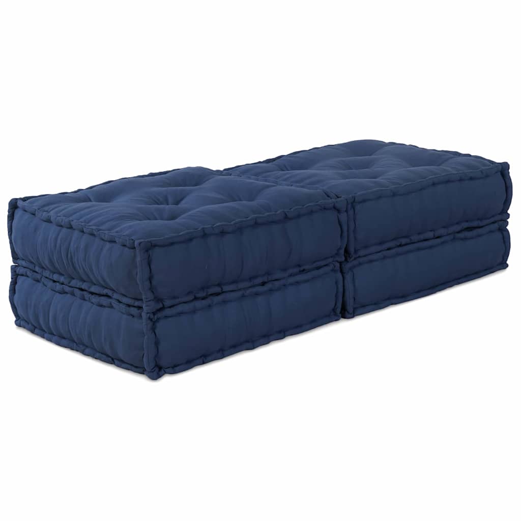 Modulsofa enhet 2 st Tyg Indigo 140 x 70 x 36 cm