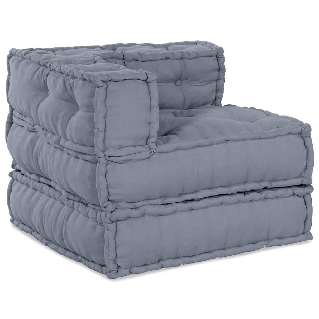 Modulsofa enhet Tyg Grå 210 x 140 x 56 cm