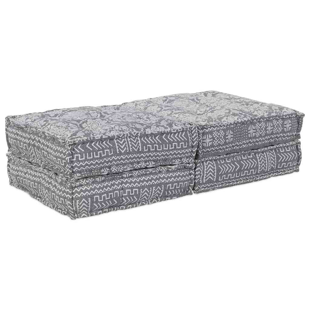 Modulsofa enhet 2 pcs Ljusgrå 140 x 70 x 36 cm Tyg