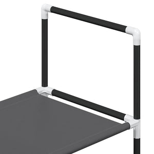 Skohylla 4 hyllor svart 44x28x77 cm fiberduk