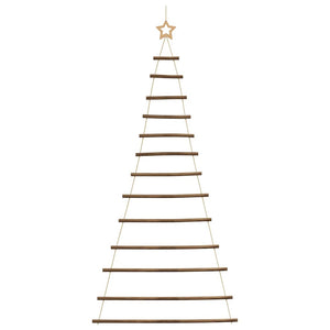 Hängande julgran med toppstjärna 86x180 cm naturlig gren