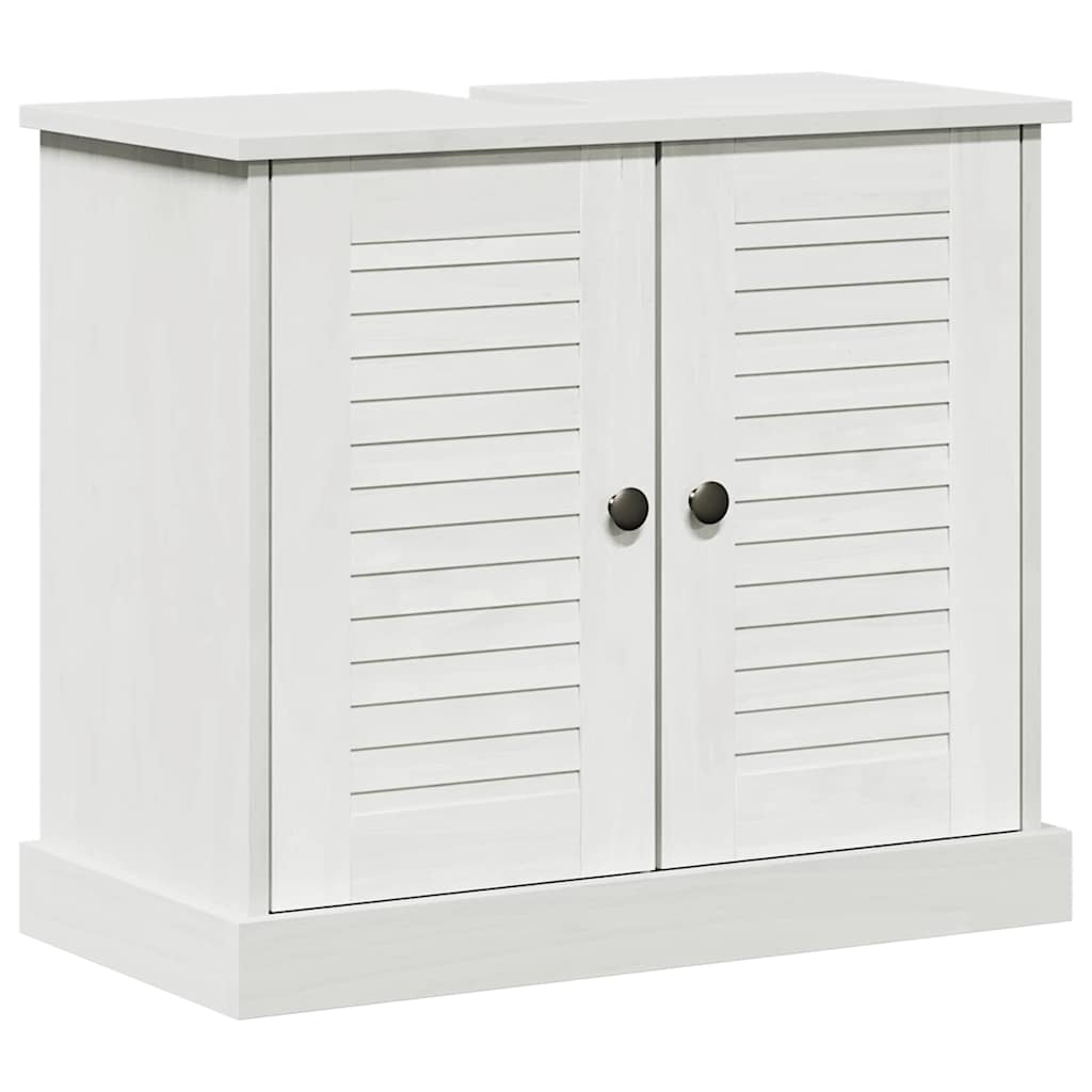 Diskbänksskåp VIGO Vit och antikvit 68 x 34 x 59 cm Massiv furu