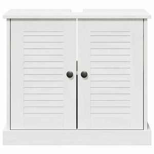 Diskbänksskåp VIGO Vit och antikvit 68 x 34 x 59 cm Massiv furu