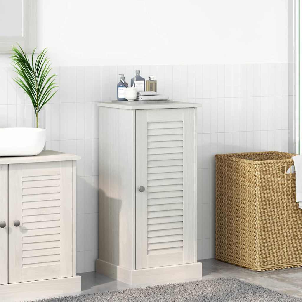 Badrumsskåp VIGO Vit och antikvit 37,5 x 34 x 80 cm Massiv furu