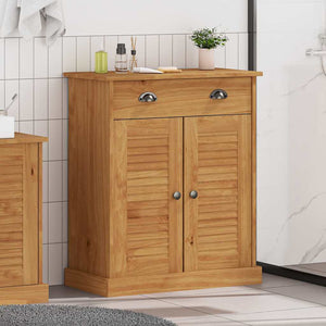 Badrumsskåp med hylla VIGO Brun och honungsgul 68 x 34 x 80 cm