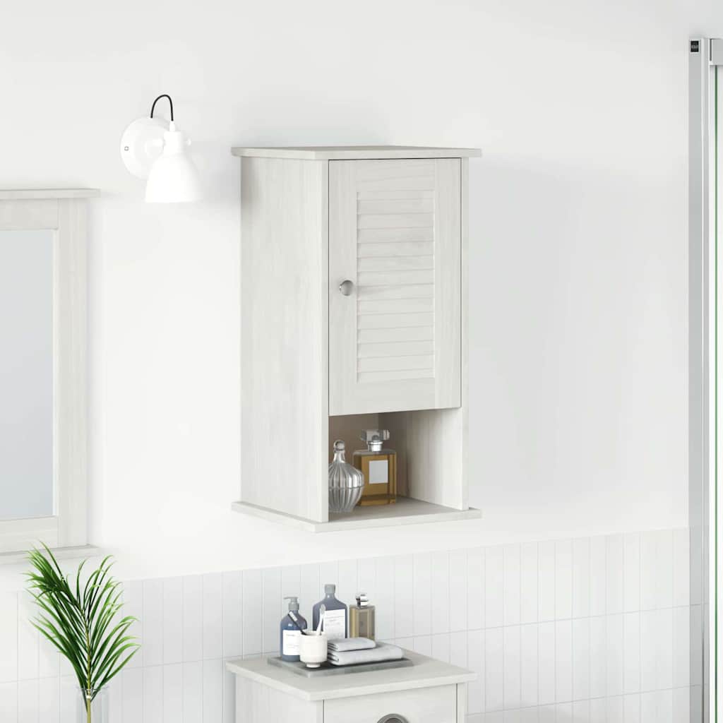 Badrumsskåp VIGO Vit och antikvit 37 x 34 x 71,5 cm Massiv furu