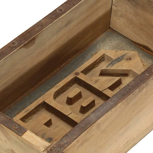 Bricka 4 pcs Brun 57 x 15 x 9 cm Solid återvunnen trä